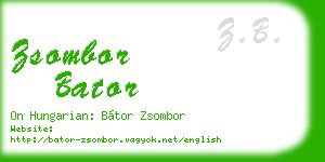 zsombor bator business card