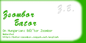 zsombor bator business card